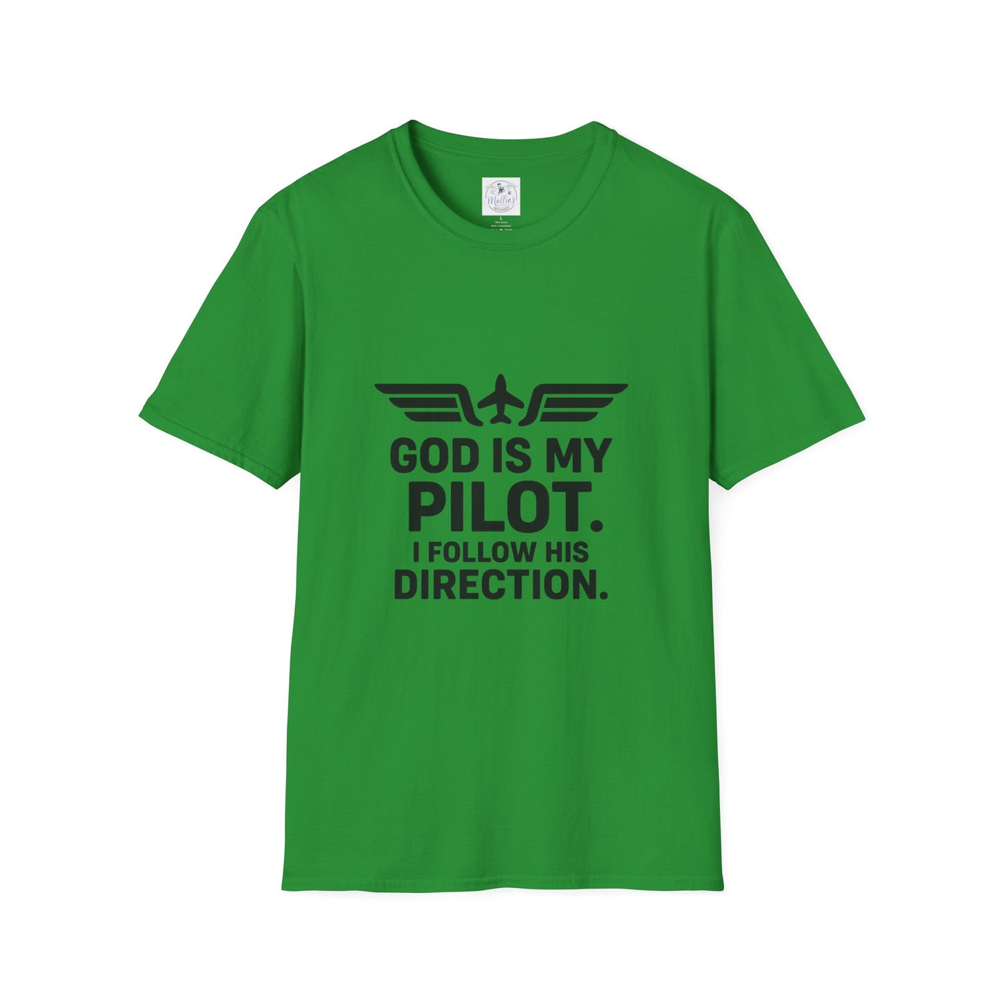 God Is My Pilot T-Shirt | Christian Pilot Shirt | Aviation Faith Tee | Airplane Lover Gift | Inspirational Christian Gift