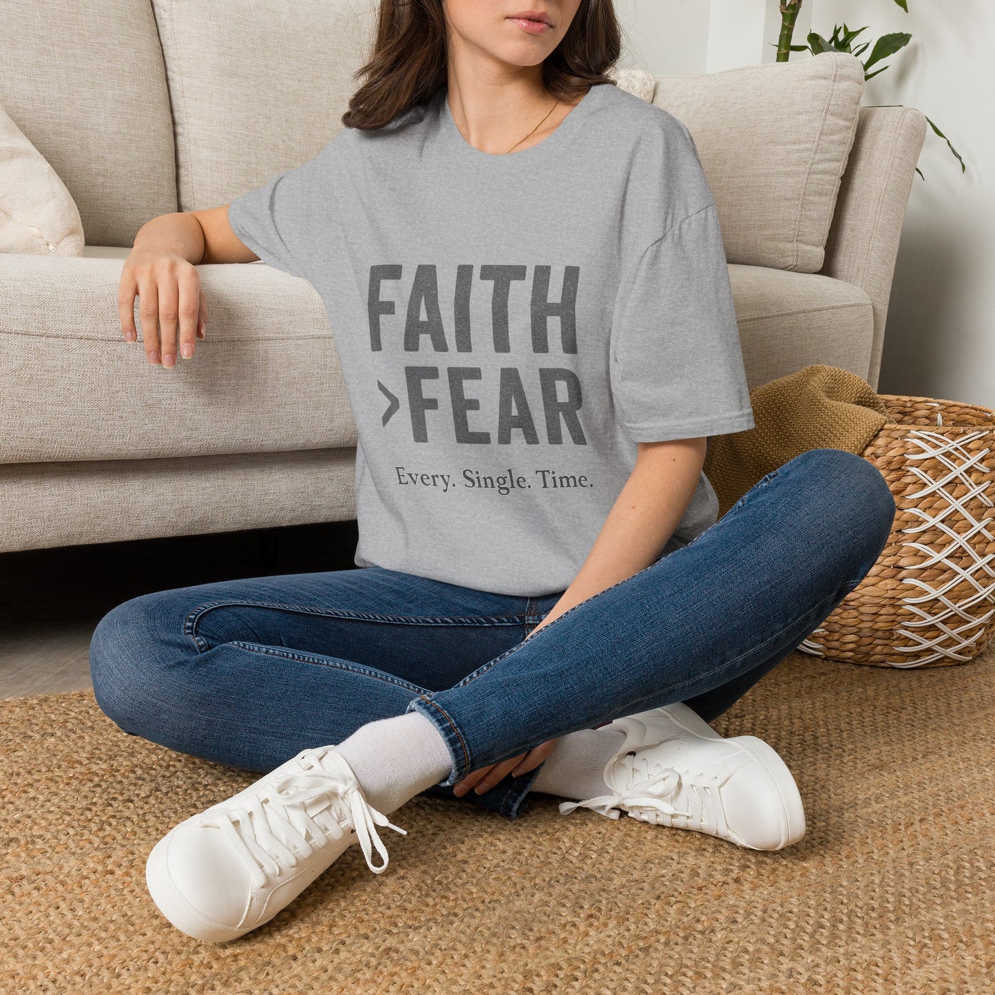 "Faith Over Fear" T-Shirt | Inspirational Christian Tee