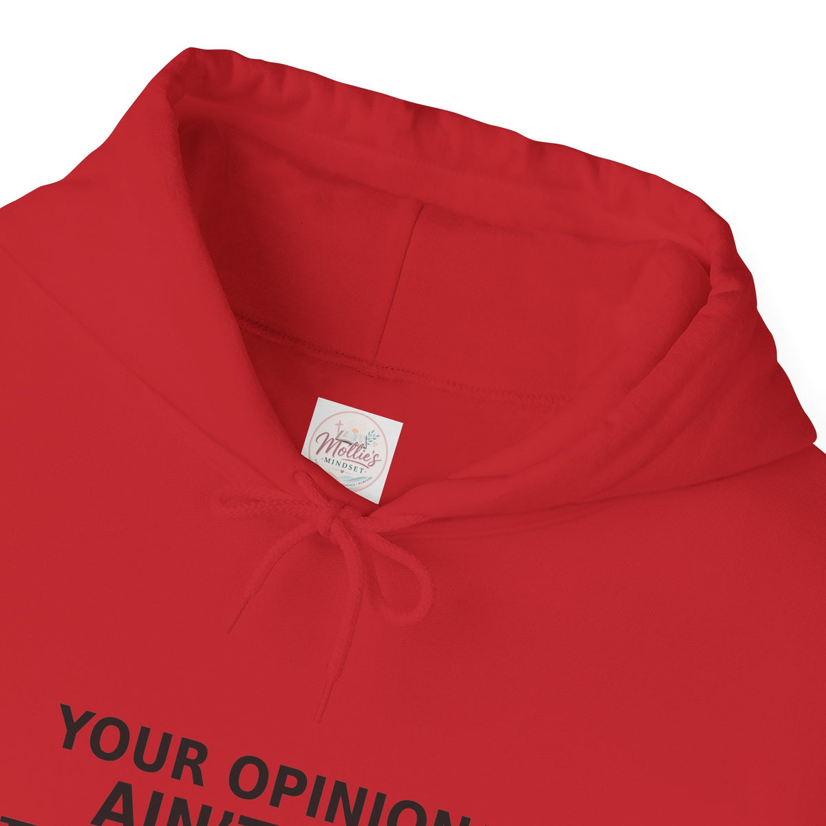 Identity Statement Hoodie — "Your Opinion Ain't My Identity." Casual Empowerment Pullover