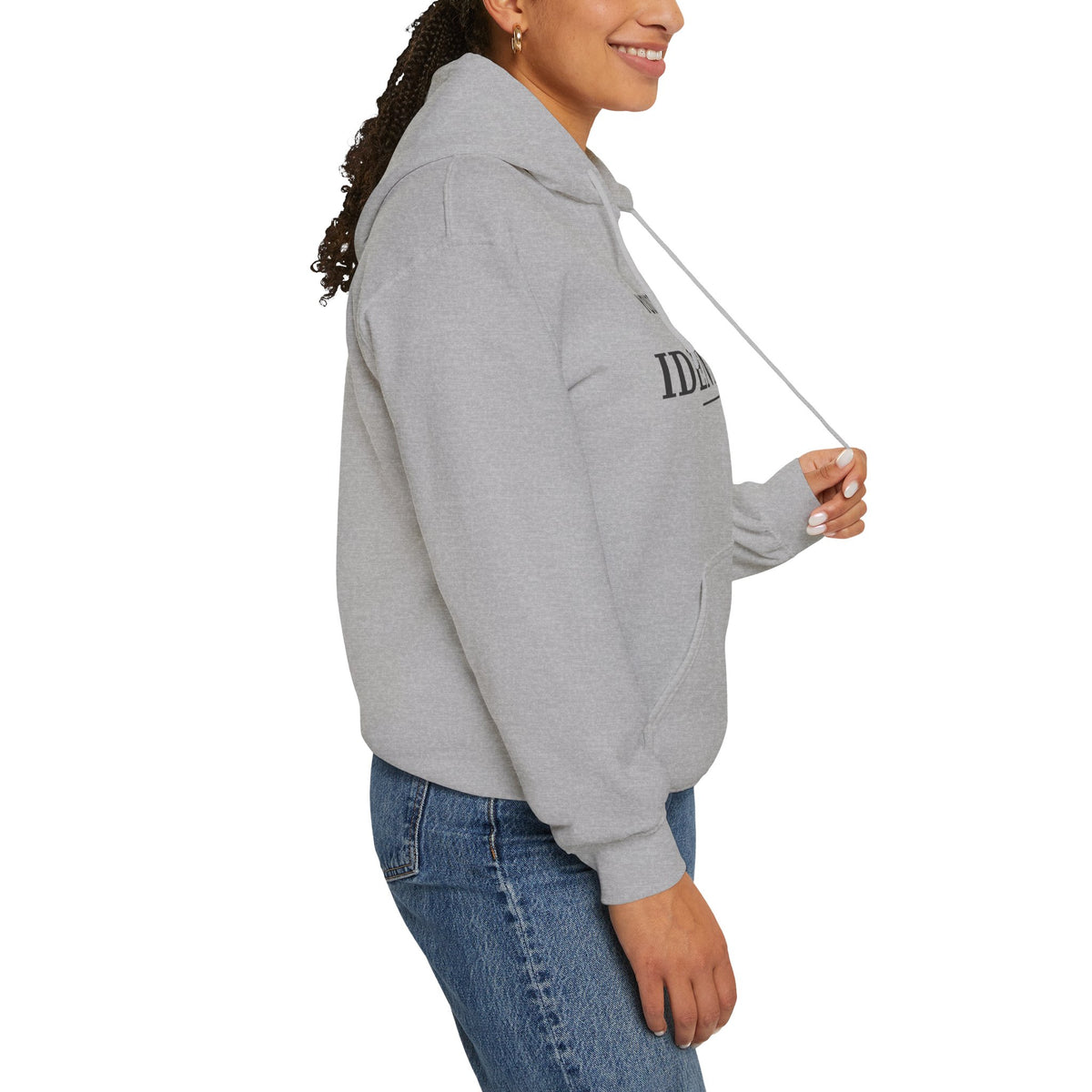 Identity Statement Hoodie — "Your Opinion Ain't My Identity." Casual Empowerment Pullover