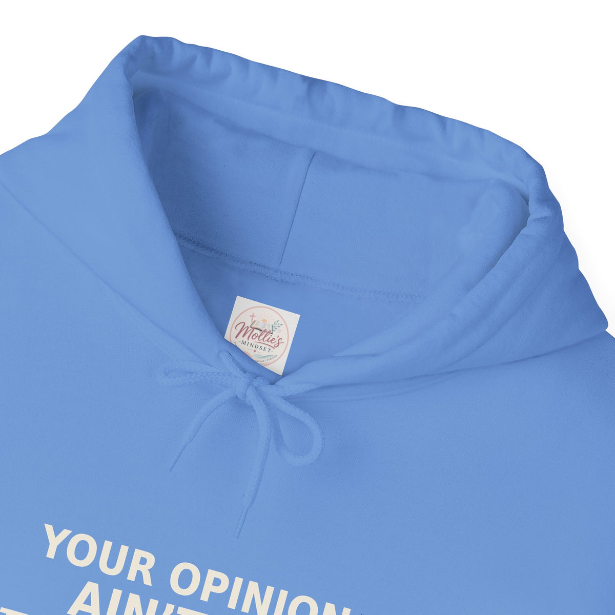 Identity Statement Hoodie — "Your Opinion Ain't My Identity." Casual Empowerment Pullover