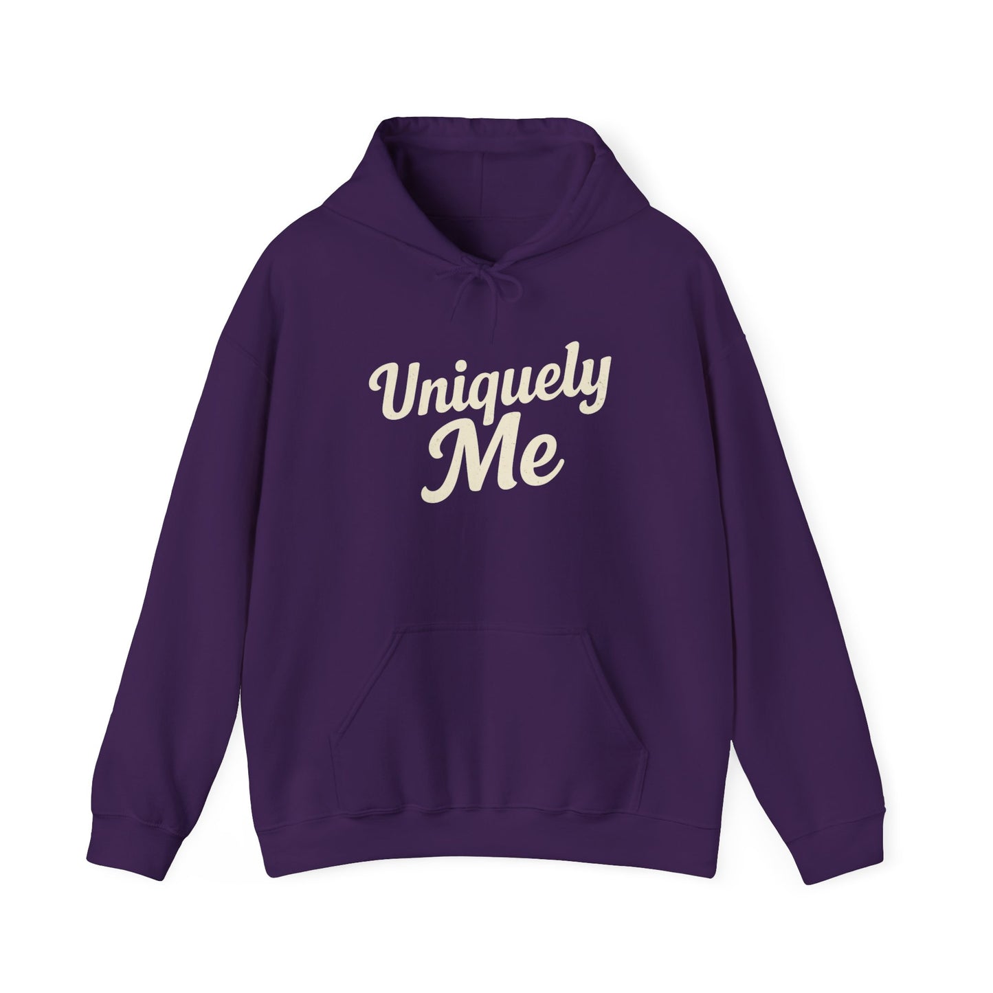 Uniquely Me hoodie | Script typography hoodie, black pullover