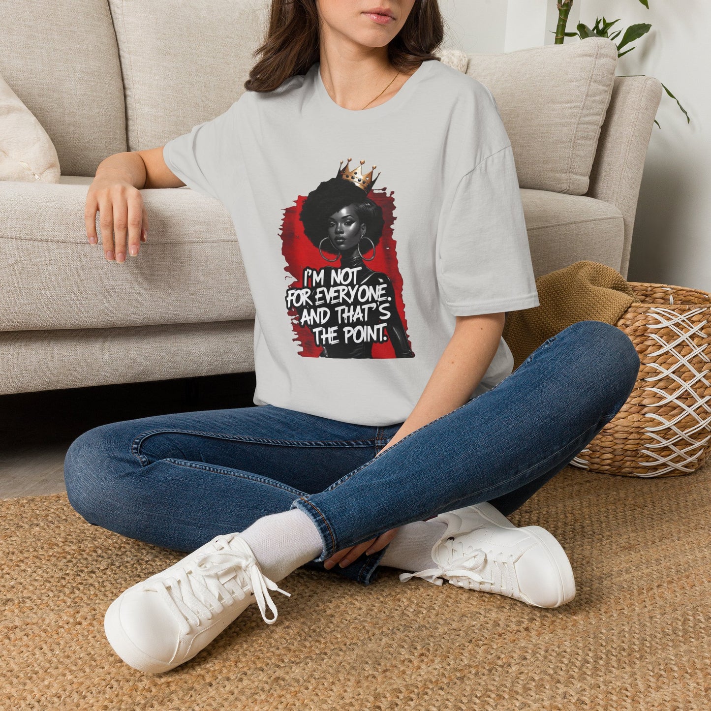Crowned Queen "I'm Not For Everyone" T-Shirt | Bold Black Woman Empowerment Tee