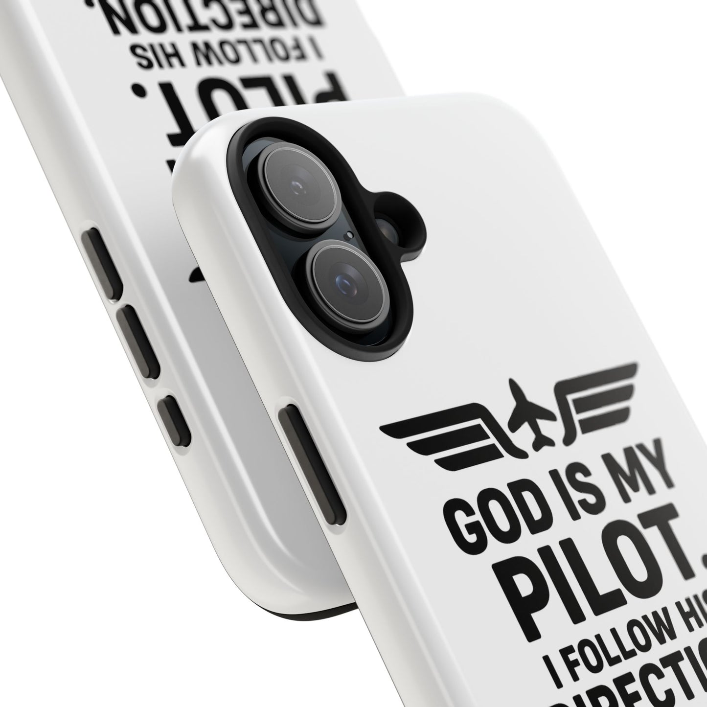 God Is My Pilot I Follow His Direction phone case | Christian aviation design