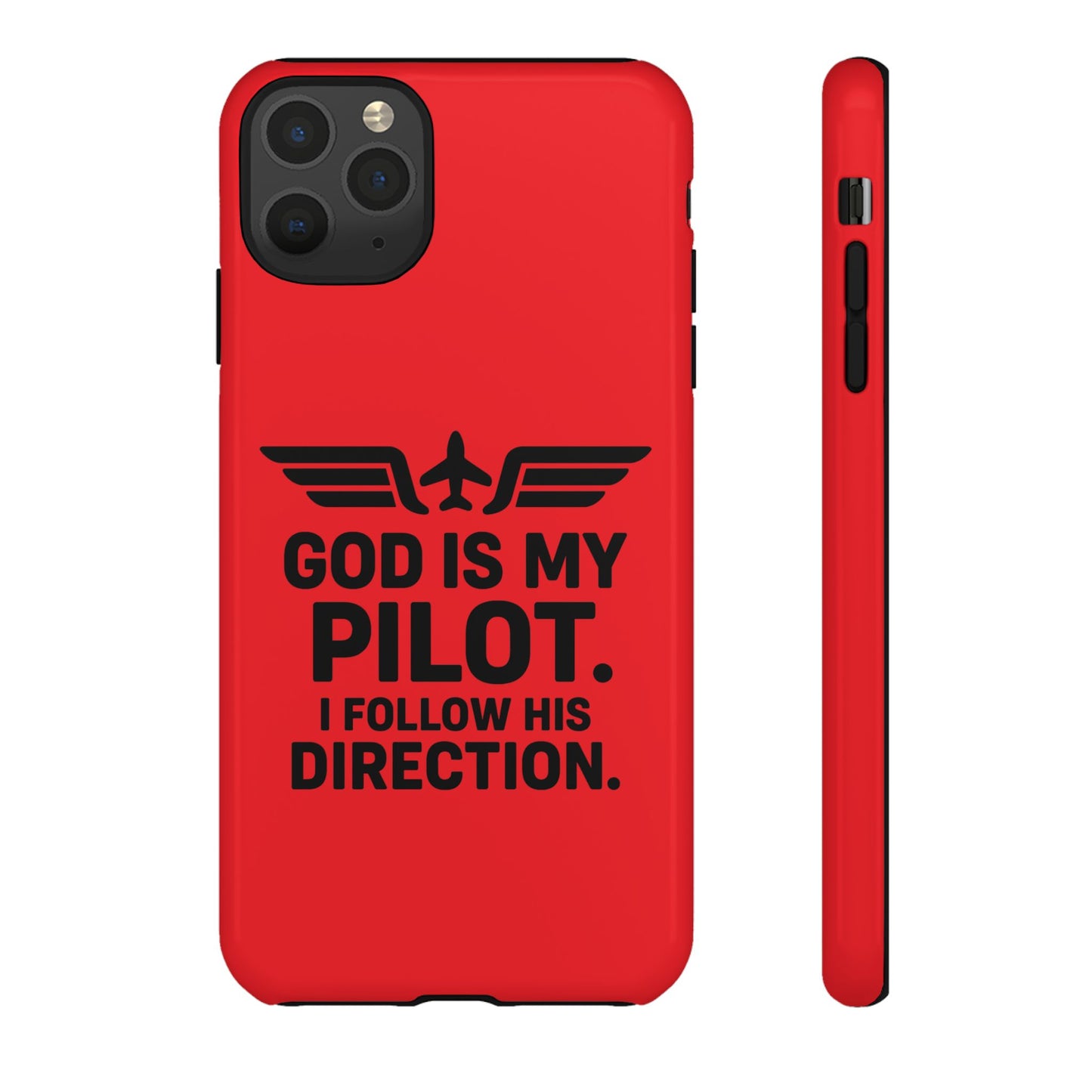 God Is My Pilot iPhone Case | Religious Aviator Phone Case