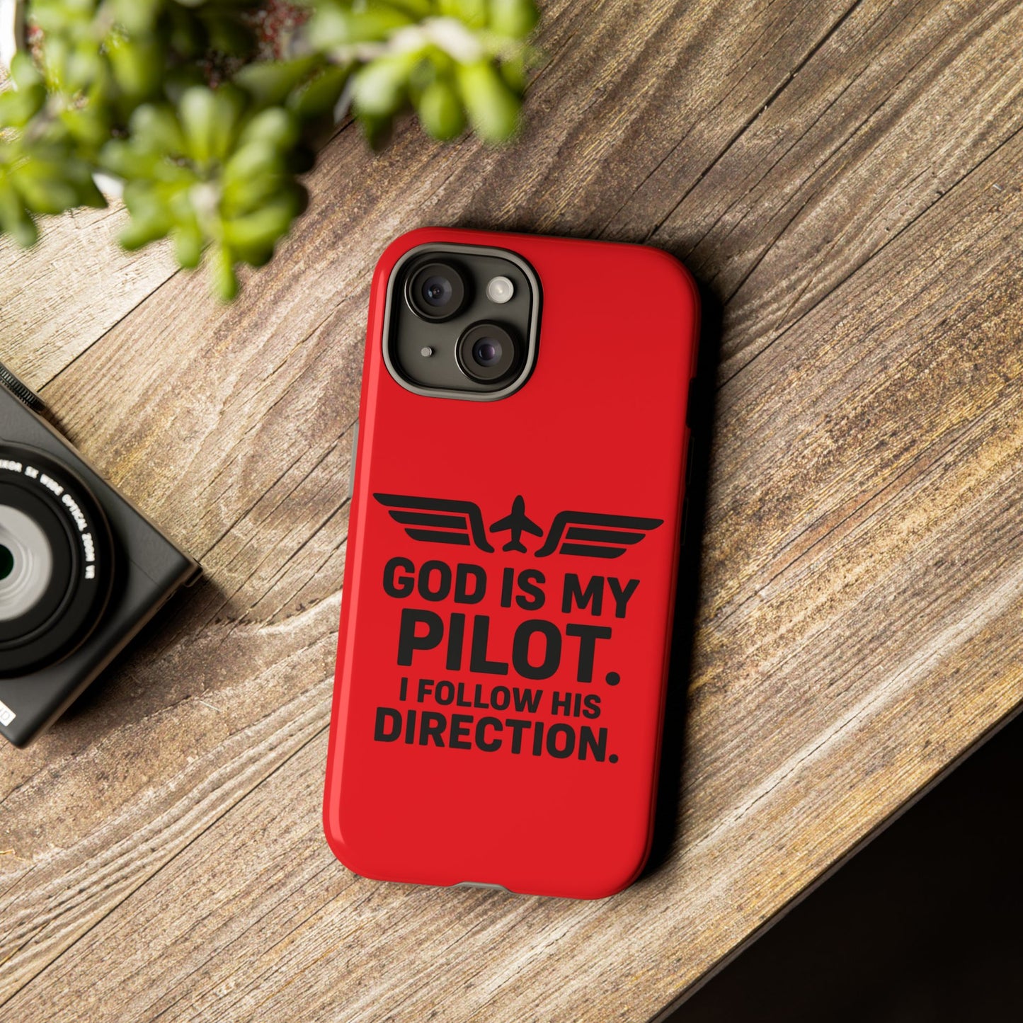 God Is My Pilot iPhone Case | Religious Aviator Phone Case