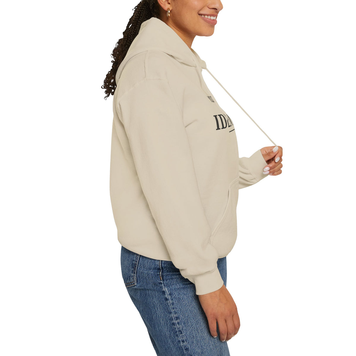 Identity Statement Hoodie — "Your Opinion Ain't My Identity." Casual Empowerment Pullover