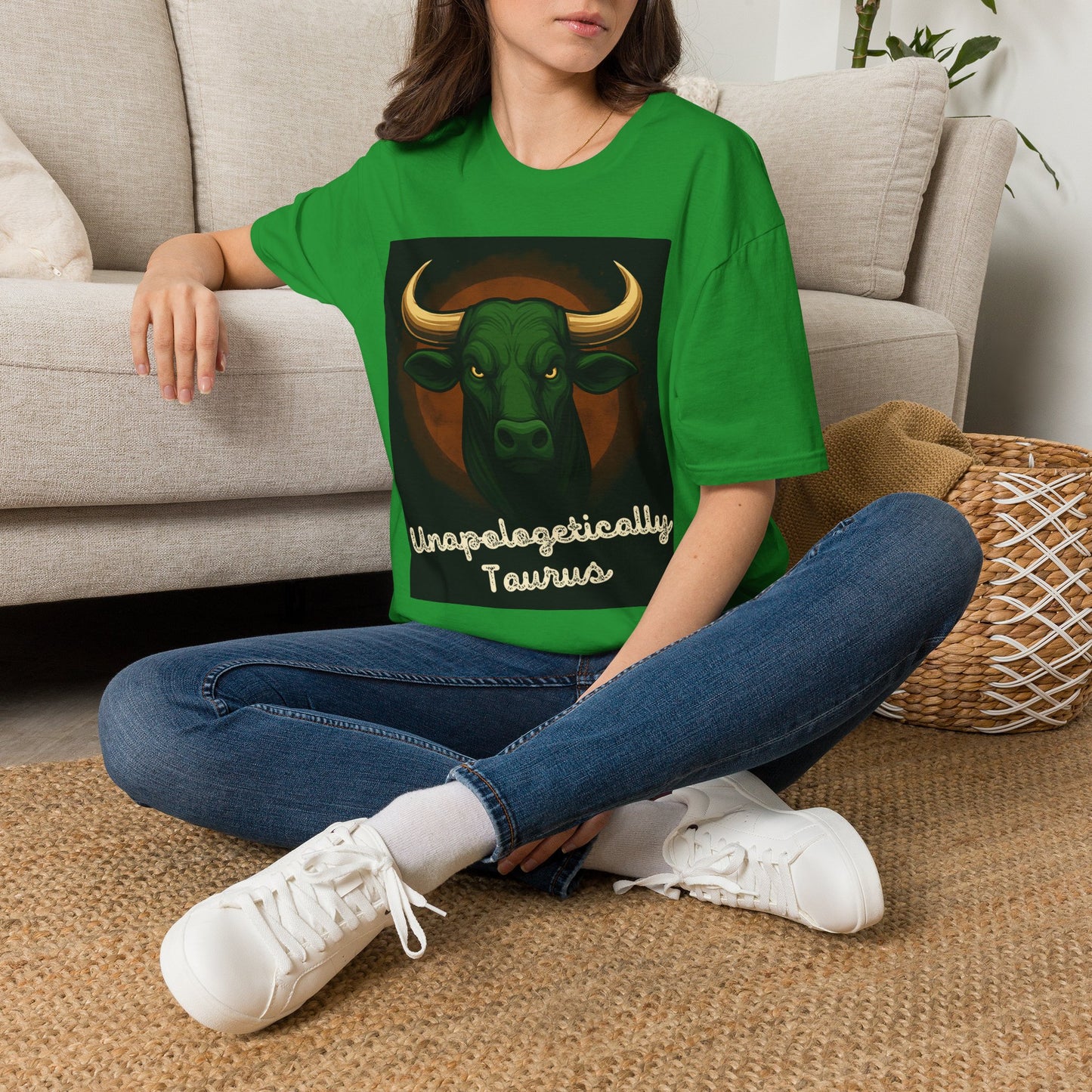 Unapologetically Green Bull Taurus T-Shirt | Zodiac Sign Shirt | Astrology Gift for Taurus Men & Women