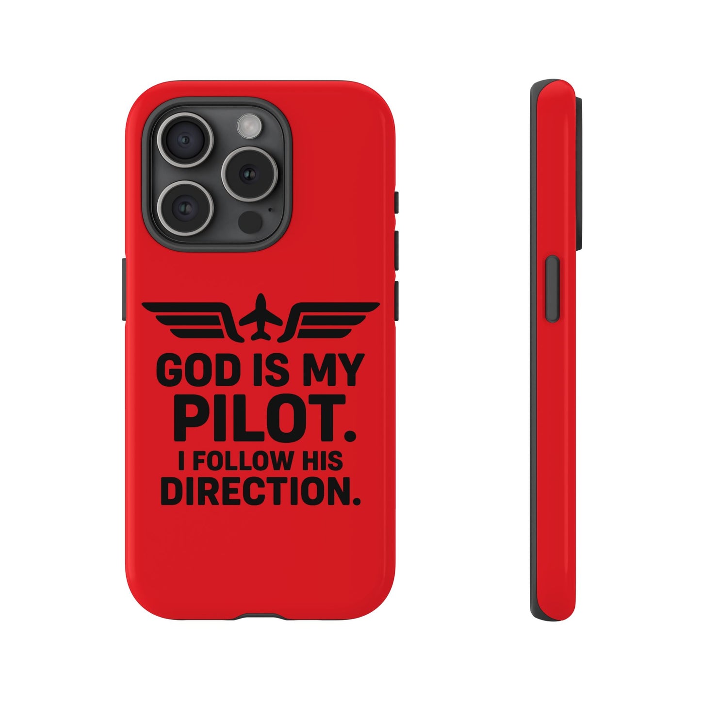 God Is My Pilot iPhone Case | Religious Aviator Phone Case