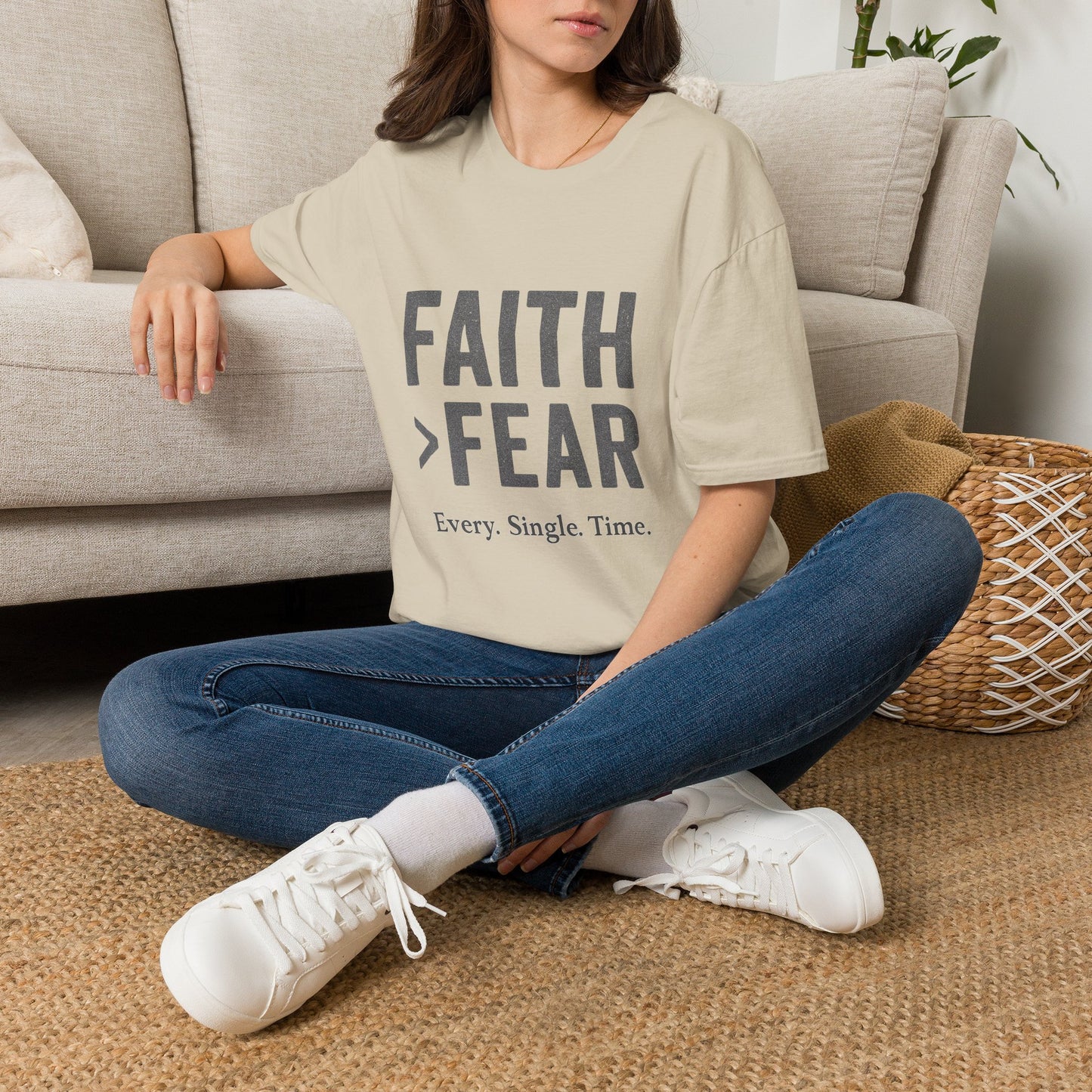 "Faith Over Fear" T-Shirt | Inspirational Christian Tee