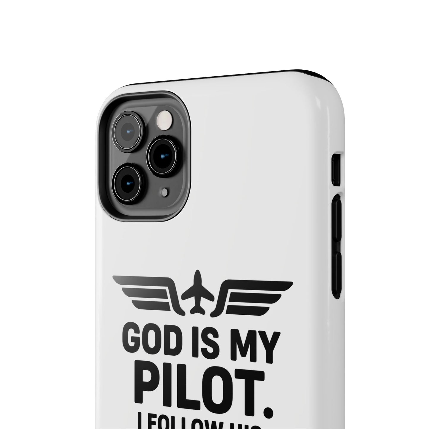 God Is My Pilot I Follow His Direction phone case | Christian aviation design