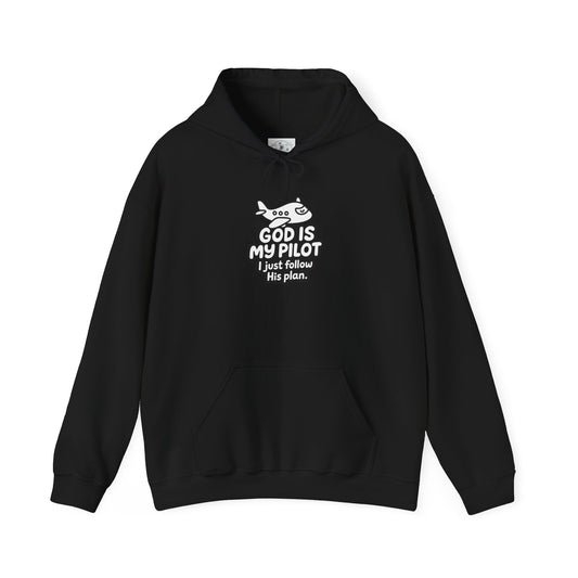 God Is My Pilot airplane graphic Hoodie | Faith Christian sweatshirt