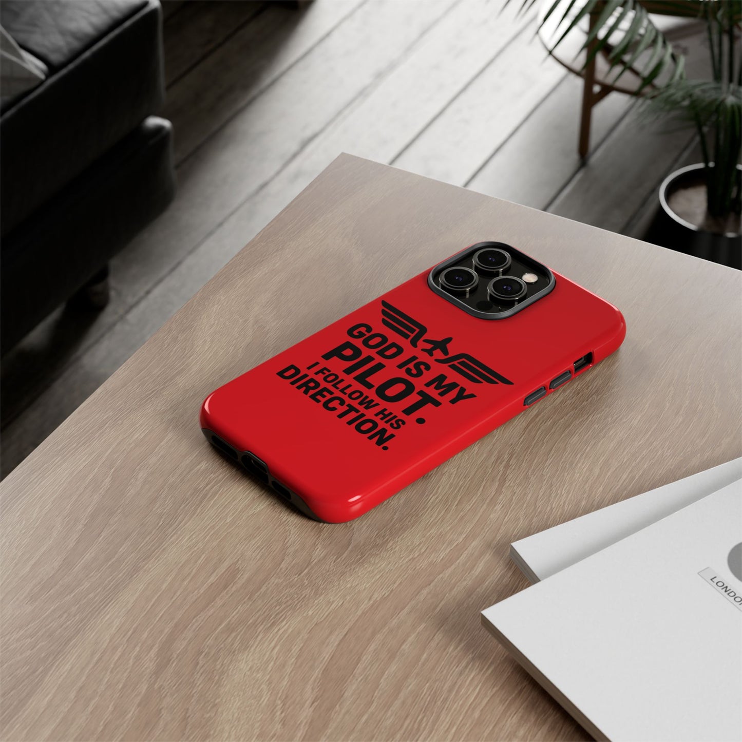 God Is My Pilot iPhone Case | Religious Aviator Phone Case