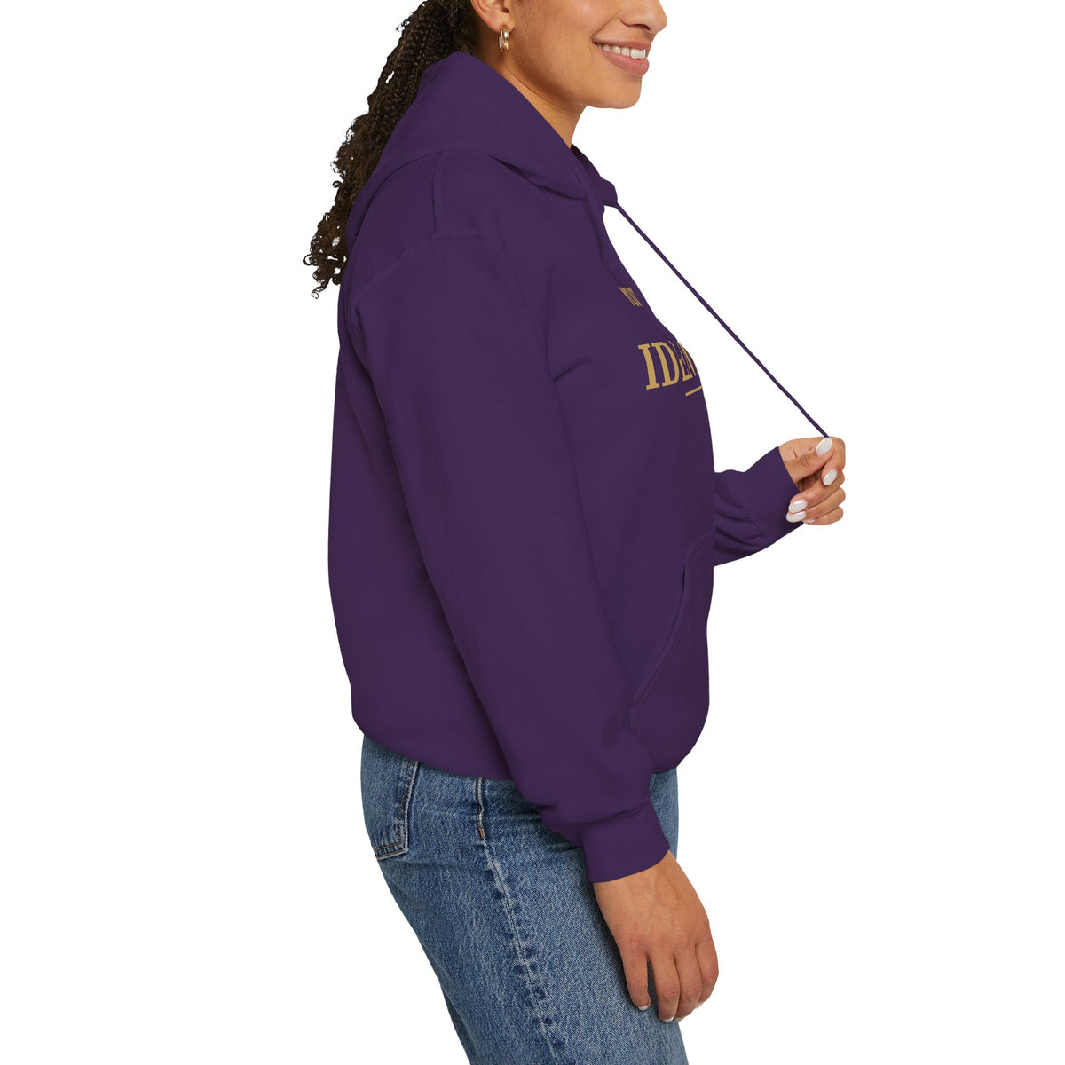 Identity Statement Hoodie — "Your Opinion Ain't My Identity." Casual Empowerment Pullover