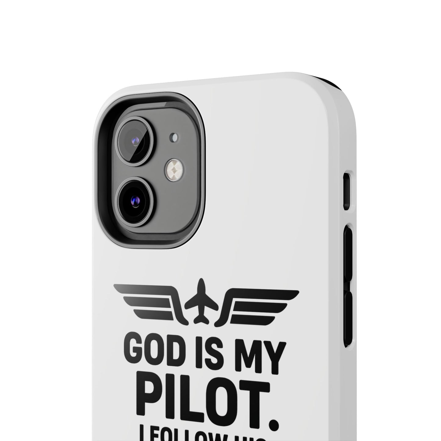 God Is My Pilot I Follow His Direction phone case | Christian aviation design