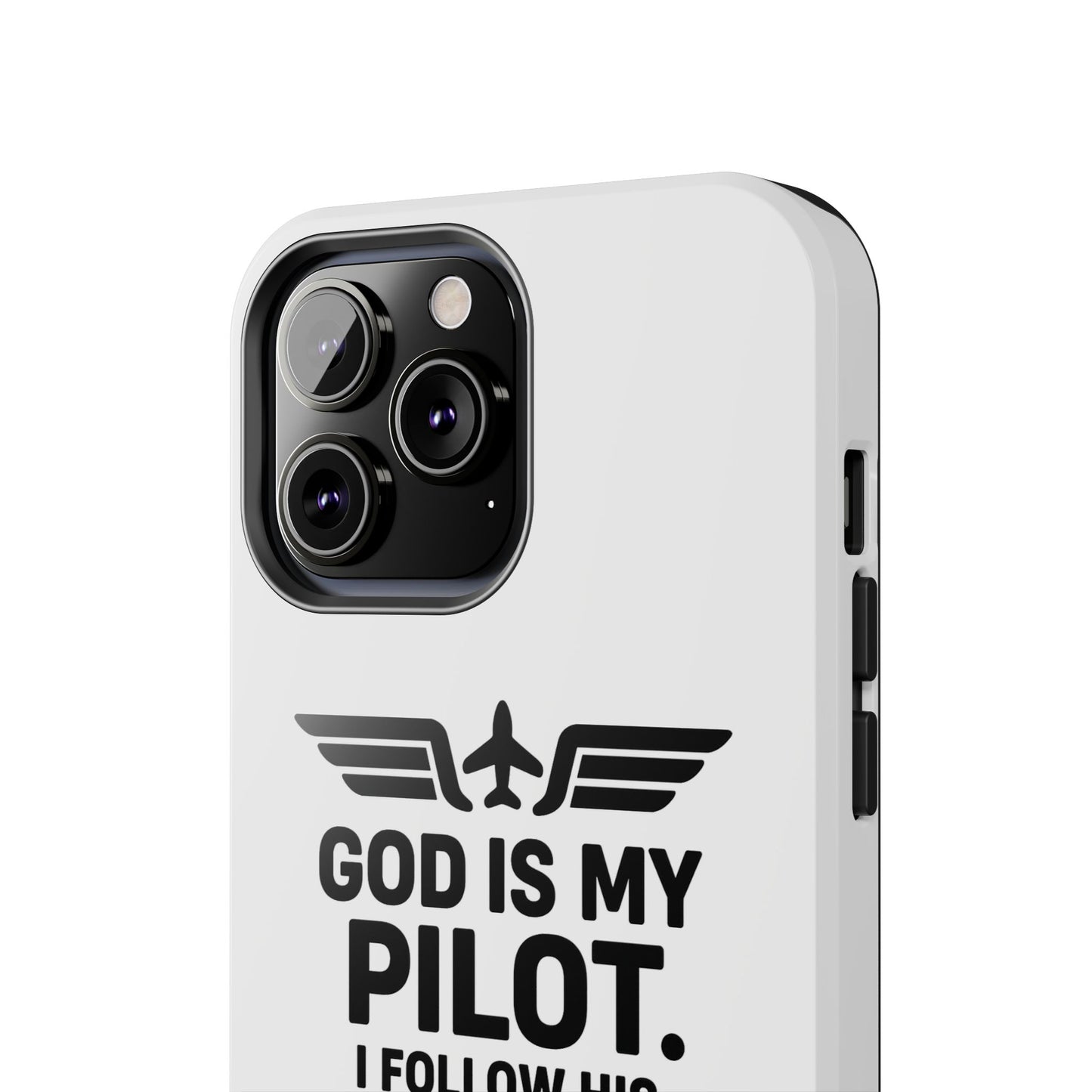 God Is My Pilot I Follow His Direction phone case | Christian aviation design