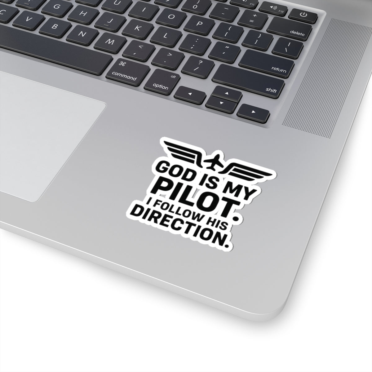 God Is My Pilot Sticker | Faith Aviation Decal | Christian Plane Quote